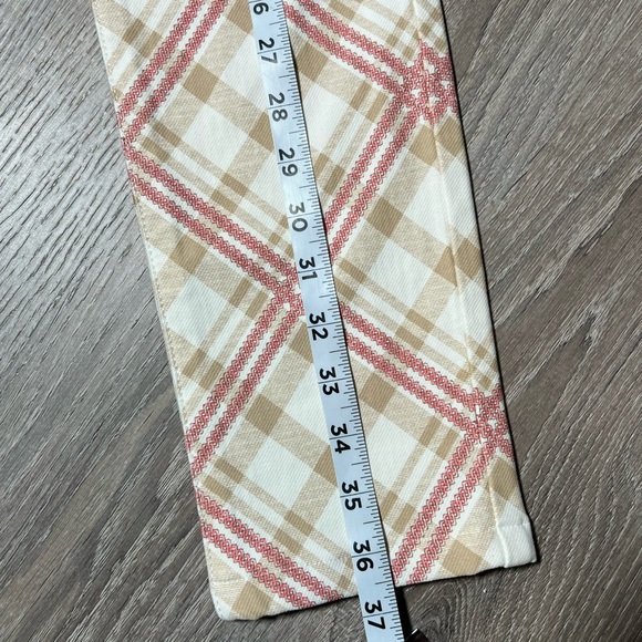 J. McLaughlin Lexi Midrise Pink‎ Plaid Pants- 4 - Picture 5 of 9
